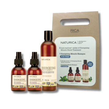 Rica Набір дивовижний заряд енергії BOX PROMO ANTI-HAIRLOSS шампунь та спрей (250+100 мл) PR-PROMOBOX-01 фото