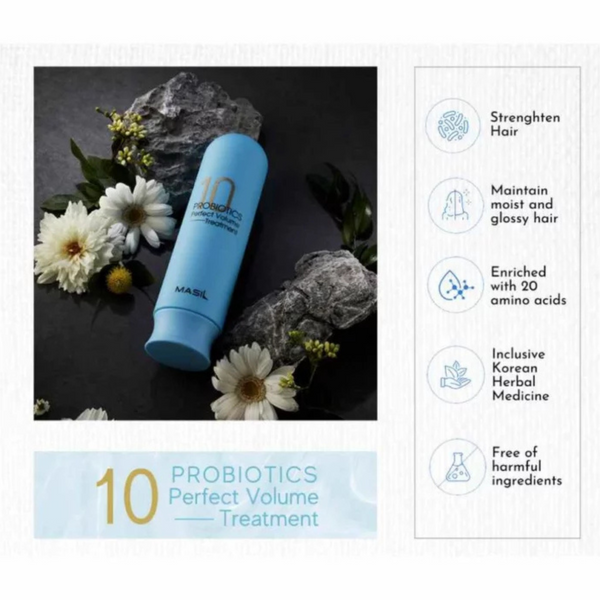 Masil Бальзам з пробіотиками для об'єму волосся Masil 10 Probiotics Perfect Volume Treatment, 300 ml LTN1095 фото