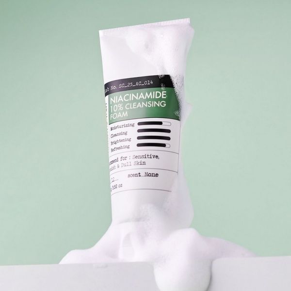 Derma Factory Niacinamide 10% Cleansing Foam Освіжаюча та освітлююча пінка з ніацинамідом 100г DF117 фото