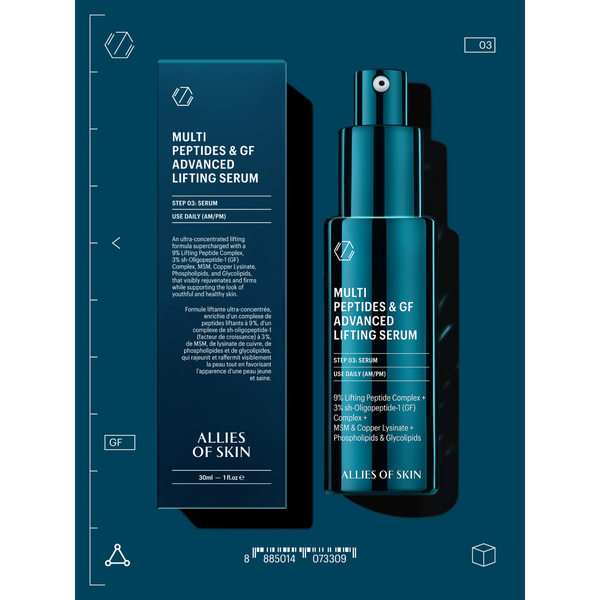 Allies of Skin Мультипептидна сироватка з ефектом ліфтингу Multi Peptides & GF Advanced Lifting Serum PMPLS030EN01 фото
