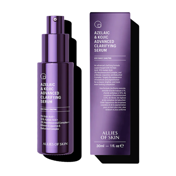 Allies of skin Сироватка освітлююча з азелаїновою кислотою Azelaic & Kojic Advanced Clarifying Serum, 30 ml PAKCS030EN01 фото