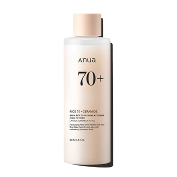 Anua Rice 70 Glow Milky Toner 250ml Живильний тонер з рисовим екстрактом і керамідами 8809640735455 фото